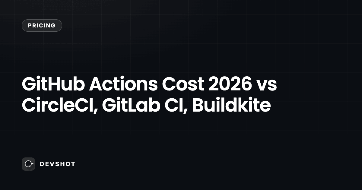 GitHub Actions Cost 2026 vs CircleCI, GitLab CI, Buildkite