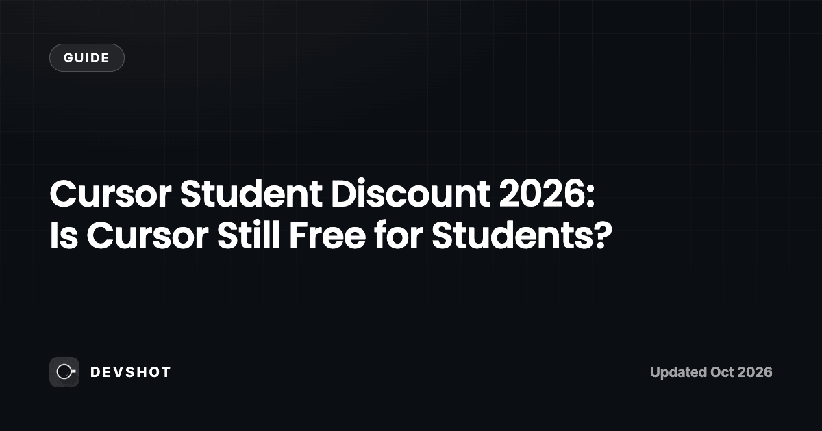 Cursor Student Discount 2026: Is Cursor Still Free for Students?
