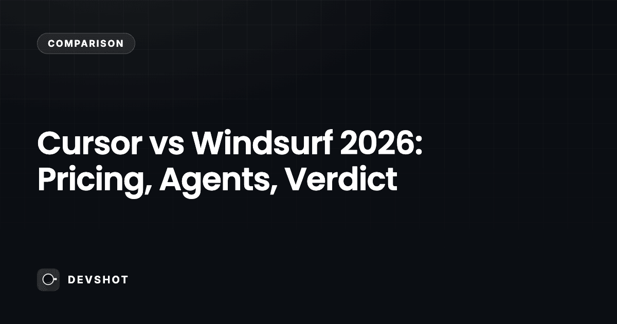 Cursor vs Windsurf 2026: Pricing, Agents, Verdict