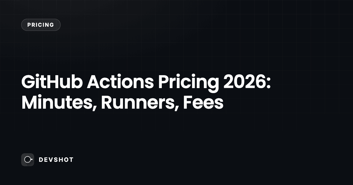 GitHub Actions Pricing 2026: Minutes, Runners, Fees