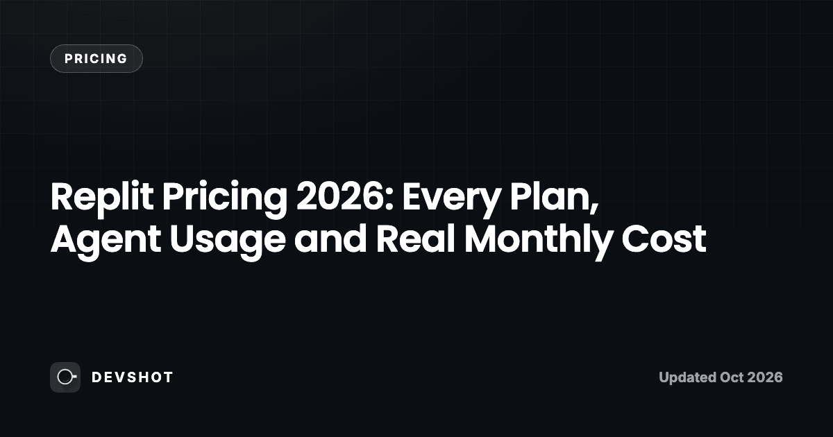 Replit Pricing 2026: Every Plan, Agent Usage and Real Monthly Cost